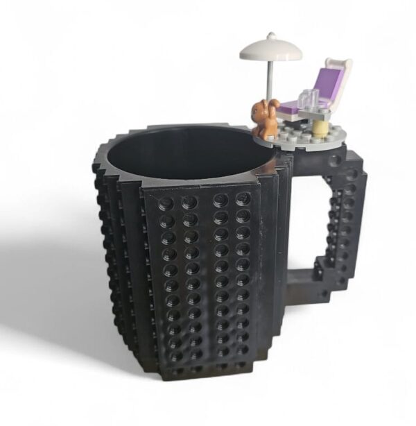 BLACK LEGO MUG